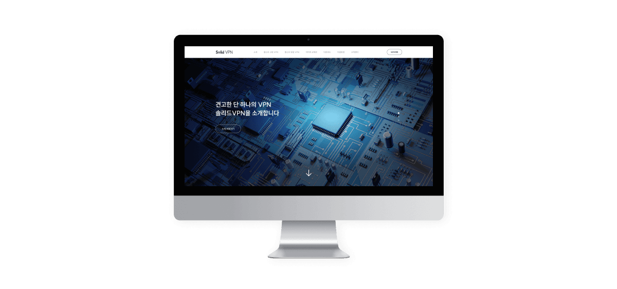 Image of macos displaying the Solid VPN homepage